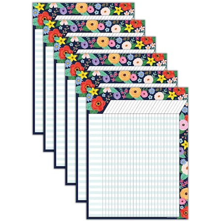 Teacher Created Resources Wildflowers Incentive Chart, 17in. x 22in., 6PK 7915